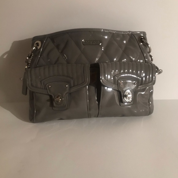 Coach bag Grey Patent Leather - Picture 1 of 3